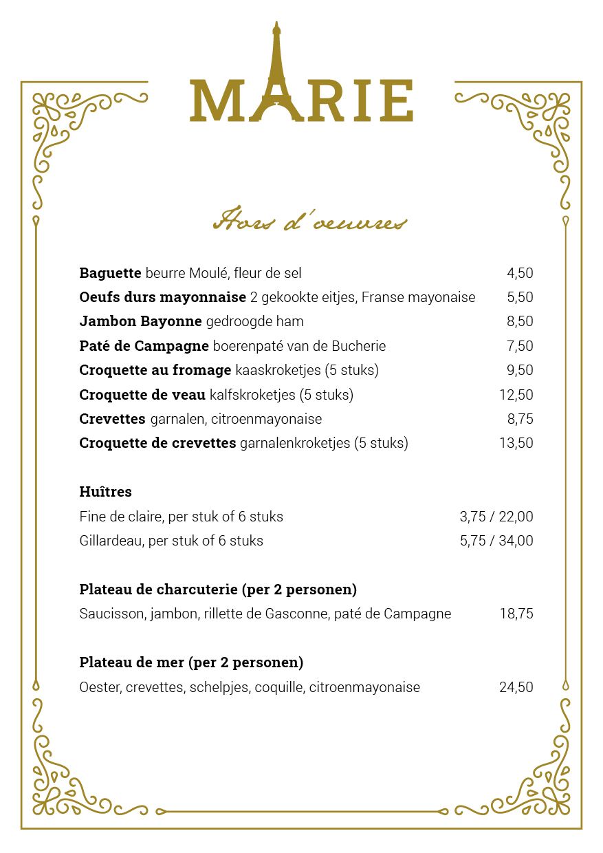 Menu – Marie Amersfoort